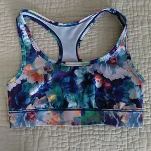 AE floral sports bra